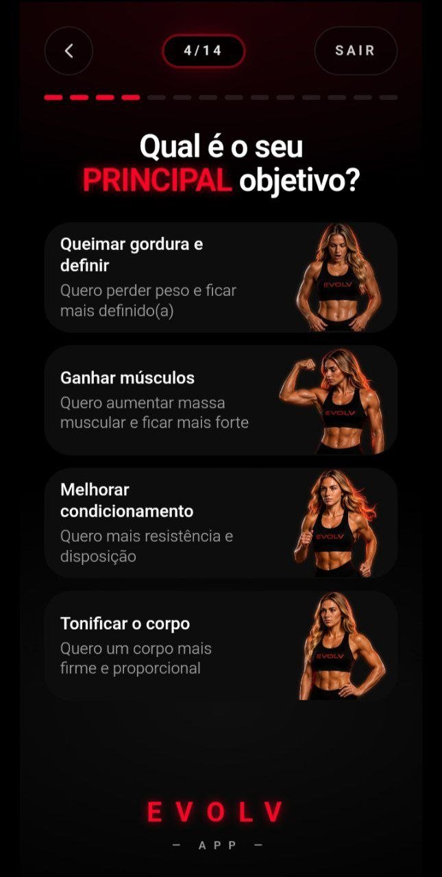 Perguntas iniciais para escolher seu objetivo